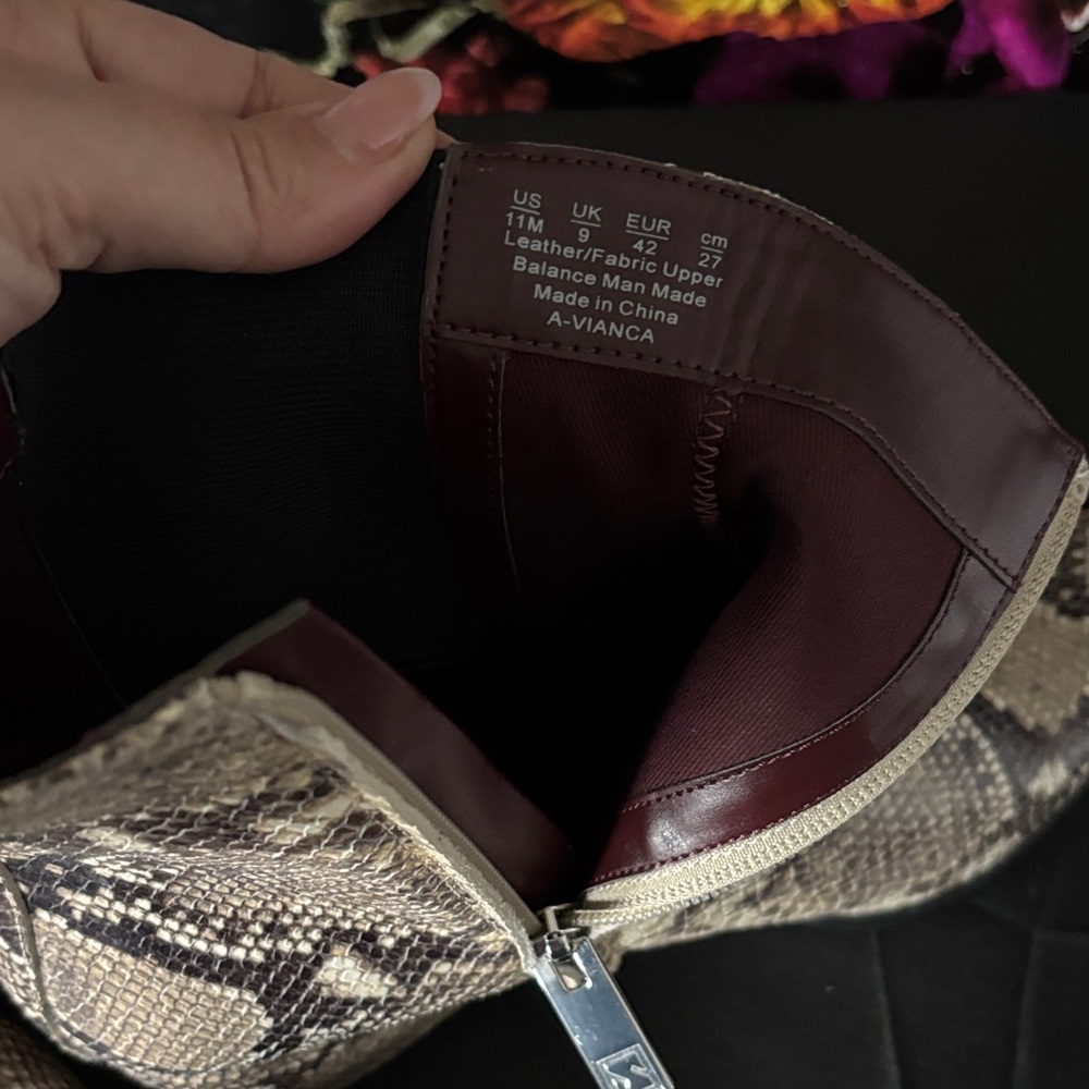 SARTO By Franco Sarto Snake Print Ankle Boots - Picture 6 of 6